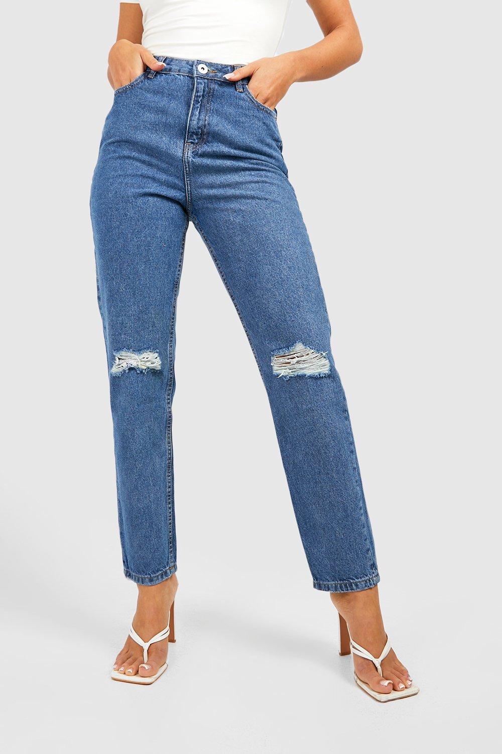 Ripped best sale fitted jeans